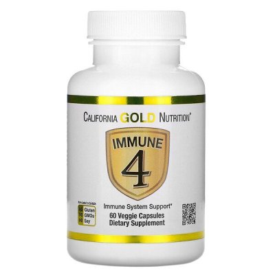 【1.7折】California Gold Nutrition Immune 4 免疫系统支持素食胶囊 60 粒装 29新台币（约7元）