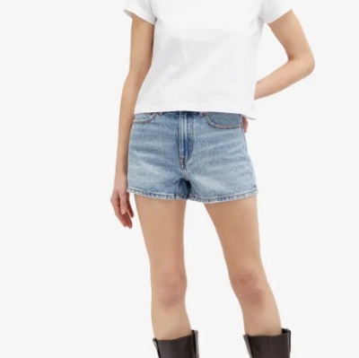 ALEXANDER WANG SHORTY 高腰牛仔短裤<br />       4.5折 $126（约907元）