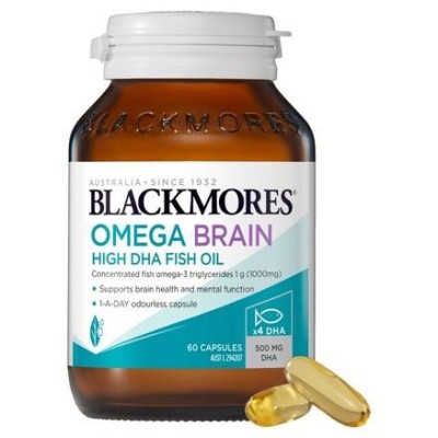 Blackmores 澳佳宝 4倍高浓度铂金DHA深海鱼油软胶囊 60粒<br />       6.1折 27.5澳币