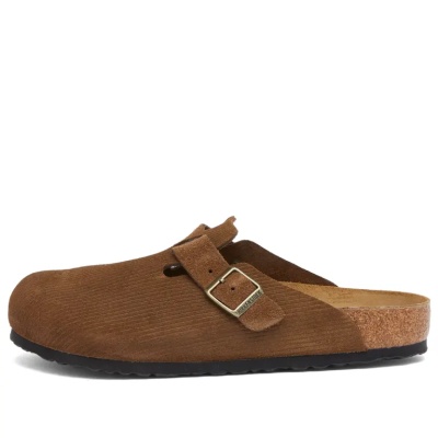 Birkenstock 勃肯 Boston 半拖 #黑茶色灯芯绒<br />       8折 $135.2（约981元）