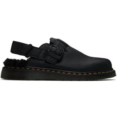 DR. MARTENS 黑色 Jorge II Faux-Fur Lined 穆勒鞋<br />       6.3折 $88（约641元）