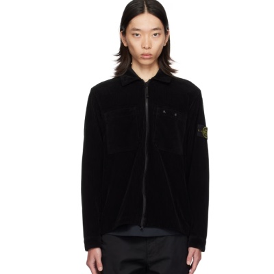 Stone Island 黑色拉链衬衫夹克<br />       6.0折 $342（约2503.2元）