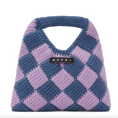 Marni 紫色 & 蓝色 Diamond Crochet 儿童手提包<br />       6.7折 $214（约1557.64元）