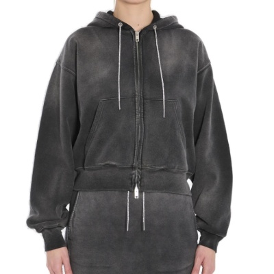 鞠婧祎同款深灰色！Alexander Wang 卫衣外套<br />       4.4折 $328.64（约2371.99元）