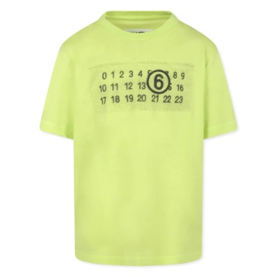 码全！MM6 Maison Margiela 马吉拉大童款绿色数字印花T恤<br />       5.1折 ¥500