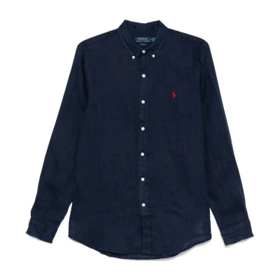 Polo Ralph Lauren 拉夫劳伦深蓝色亚麻衬衫<br />       6.4折 ¥930