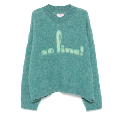 Martine Rose 绿色拉绒字母毛衣<br />       4.7折 ¥1897