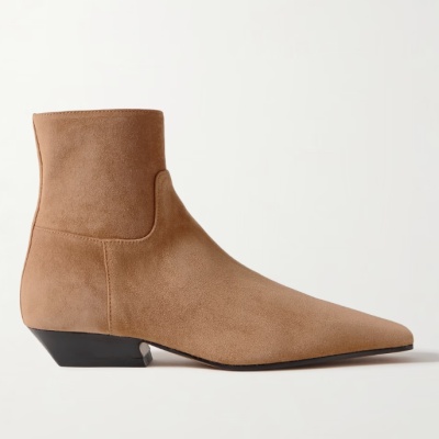 KHAITE Marfa 绒面靴子<br />       8.5折 HK$11220（约10292.11元）