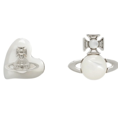 Vivienne Westwood 银色 Thomasina 耳钉 不对称设计<br />       5.5折 $118（约849.42元）