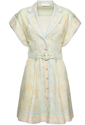 Zimmermann Acacia 亚麻迷你连衣裙<br />       4.9折 HK$2980.6（约2726.35元）