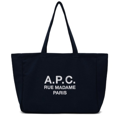 中站含税！A.P.C. 海军蓝 Diane Rue Madame 托特包<br />       7.5折 $128（约919.17元）