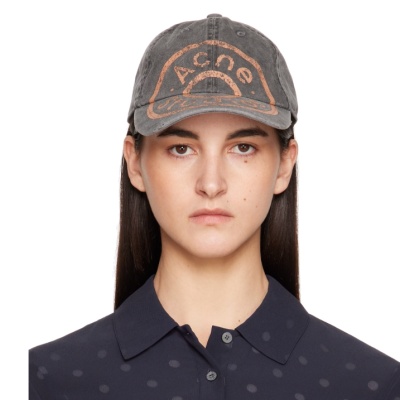 中站含税！Acne Studios 黑色徽标印花棒球帽<br />       6.7折 $168（约1206.41元）