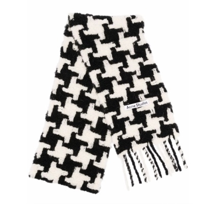 Savi同款！Acne Studios 黑白千鸟格围巾<br />       6折 ¥1620