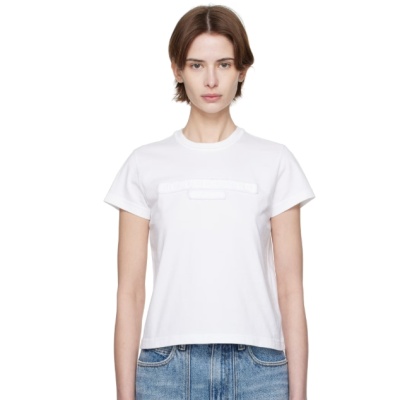 中站含税！Alexander Wang 白色 Distressed Logo Shrunken T 恤<br />       7.4折 $200（约1437元）