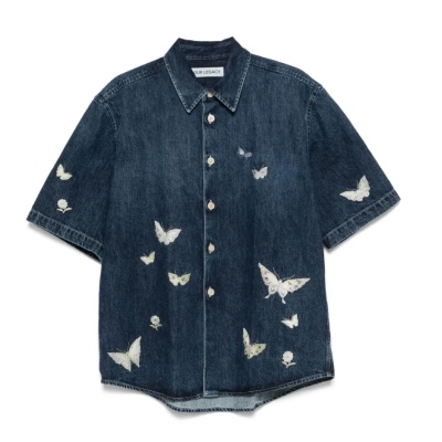 Our Legacy 蝴蝶牛仔短袖衬衫<br />       ¥2845