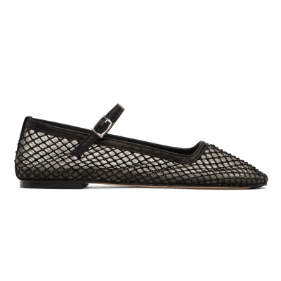 Lisa同款！Miista 黑色网纱小钻芭蕾鞋<br />       $355（约2552.8元）