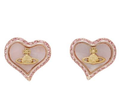 Vivienne Westwood 金色 & 粉色 Petra 耳钉<br />       6.2折 $118（约849.01元）