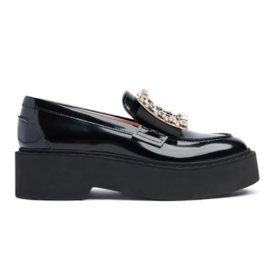 沈月同款！Roger Vivier 50毫米Viv Rangers 漆皮乐福鞋<br />       4.9折 HK$4769（约4356元）