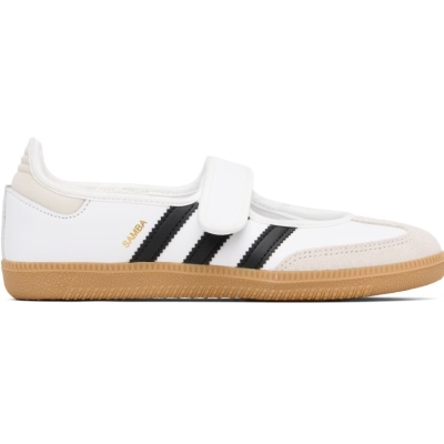 中站含税！adidas Originals 白色 Samba Jane 玛丽珍鞋<br />       $120（约863.22元）