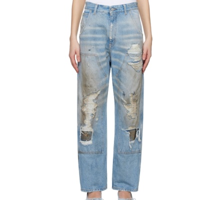 中站含税！MM6 Maison Margiela 蓝色五袋牛仔裤<br />       4折 $314（约2264.41元）