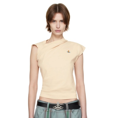 妹宝同款！Vivienne Westwood 驼色 Hebo T 恤<br />       7.8折 $187（约1348.36元）