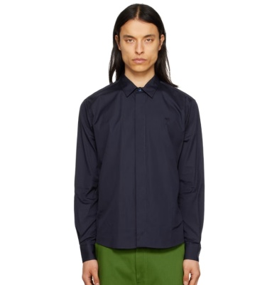 AMI Paris 海军蓝 Ami de Coeur 衬衫<br />       5.5折 $171（约1229.32元）