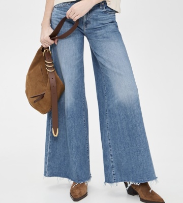 MOTHER The Swisher Sneak Fray 阔腿裤<br />       3.8折 $96.75（约696.99元）