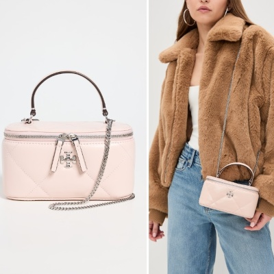 Tory Burch 汤丽柏琦 Kira Diamond 粉色盒子包<br />       5.3折 $246.75（约1774.63元）