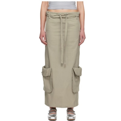 OPEN YY 灰色 Cargo 半身裙<br />       4.5折 $110（约788.98元）