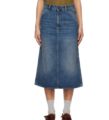 Carhartt Work In Progress 蓝色 Single Knee 半身裙<br />       4.6折 $60（约429.68元）