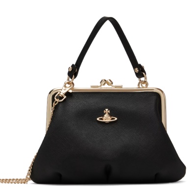 中站含税！Vivienne Westwood 黑色 Granny Frame 手提包<br />       6.6折 $188（约1341.06元）