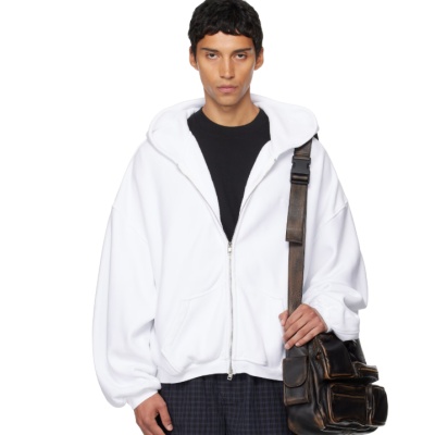 Alexander Wang 白色 Graphic Logo Zip 连帽衫<br />       $450（约3215.43元）