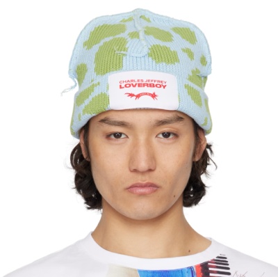 Charles Jeffrey LOVERBOY 蓝色 & 绿色 Loverboy 毛线帽<br />       5.1折 $64(约457.4元)