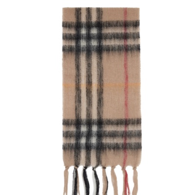Burberry  米色格纹羊毛围巾<br />       8.2折 $438.75（约3132.89元）