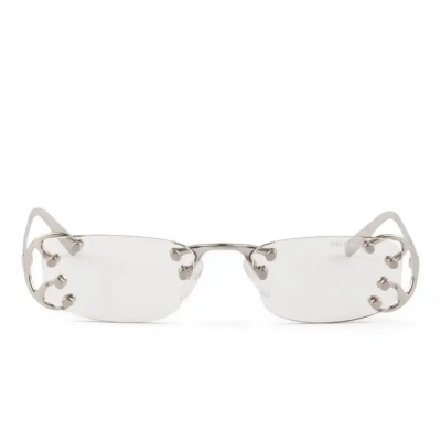 Prada Eyewear Runway 缀饰长方形框眼镜<br />       9折 ¥4121.1