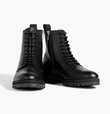 JIMMY CHOO 霍尔登卵石纹皮革 combat 靴<br />       5.5折 $619(约4413.97元)