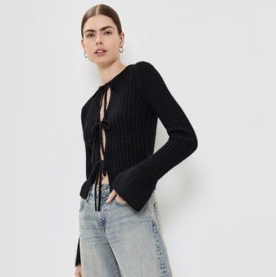 Reformation Rebecca 羊绒系带开衫<br />       2.7折 $66.96（约476.51元）