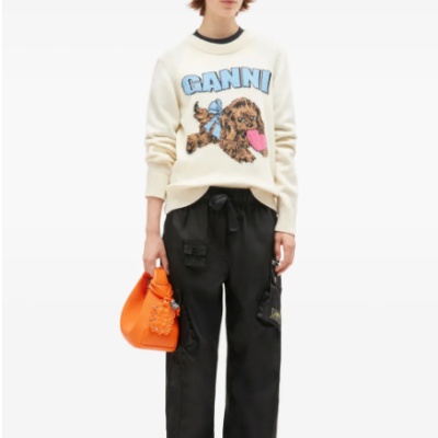 GANNI Puppy logo嵌花毛衣<br />       6.5折 ¥1699