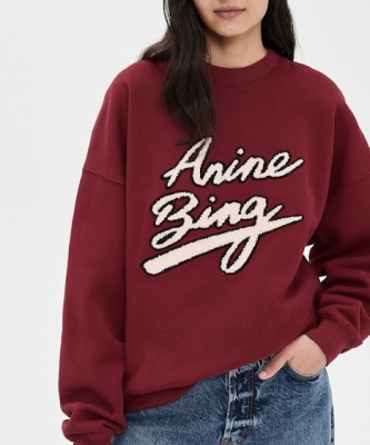 ANINE BING Miles Chenille Signature 卫衣<br />       7.5折 $150（约1064.13元）