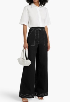 MAX MARA Oboli 棉麻混纺斜纹阔腿裤<br />&nbsp;&nbsp;&nbsp;&nbsp;&nbsp;&nbsp;&nbsp;2.5折&nbsp;$237（约1678.69元）