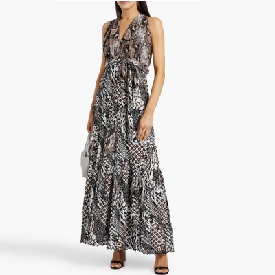 DVF Drew 多层蛇纹网纱长裙<br />&nbsp;&nbsp;&nbsp;&nbsp;&nbsp;&nbsp;&nbsp;1.5折&nbsp;$111（约763.15元）