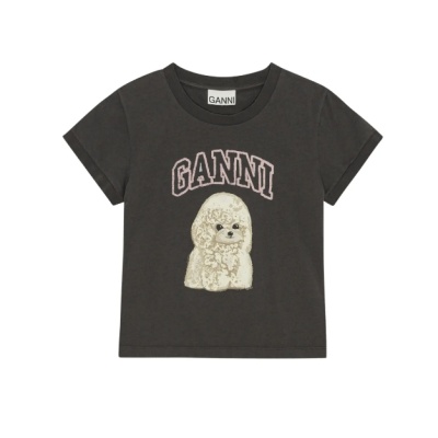 Ganni logo印花T恤<br />&nbsp;&nbsp;&nbsp;&nbsp;&nbsp;&nbsp;&nbsp;8折&nbsp;¥600