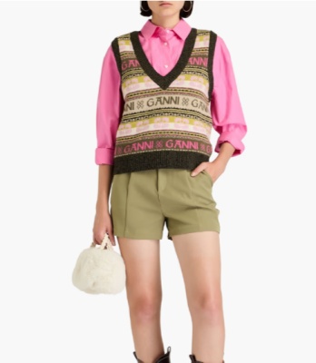 欧阳娜娜同款！Ganni 提花针织背心<br />&nbsp;&nbsp;&nbsp;&nbsp;&nbsp;&nbsp;&nbsp;1.9折&nbsp;$49.28（约339.98元）