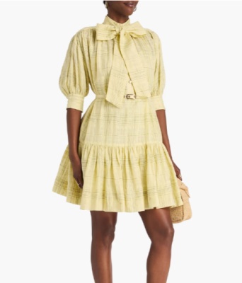 ZIMMERMANN 配腰带格纹亚麻棉混纺迷你连衣裙<br />&nbsp;&nbsp;&nbsp;&nbsp;&nbsp;&nbsp;&nbsp;5折&nbsp;$375（约2572.76元）