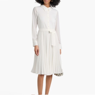 MIKAEL AGHAL 褶饰双绉衬衫裙<br />&nbsp;&nbsp;&nbsp;&nbsp;&nbsp;&nbsp;&nbsp;4.5折&nbsp;$401（约2751.14元）