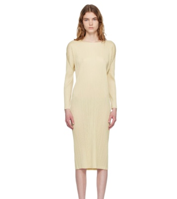 Pleats Please Issey Miyake  黄色中长连衣裙<br />&nbsp;&nbsp;&nbsp;&nbsp;&nbsp;&nbsp;&nbsp;8折&nbsp;$428（约2926.28元）