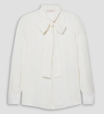 VALENTINO GARAVANI 蝴蝶结真丝衬衫<br />&nbsp;&nbsp;&nbsp;&nbsp;&nbsp;&nbsp;&nbsp;3折&nbsp;$630（约4293.2元）