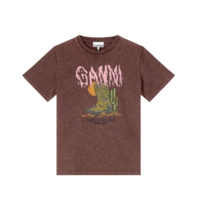 GANNI 图案印花T恤<br />&nbsp;&nbsp;&nbsp;&nbsp;&nbsp;&nbsp;&nbsp;5折&nbsp;¥646