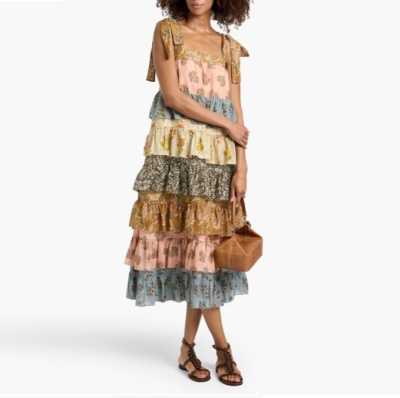 ZIMMERMANN 印花棉混纺巴里纱分层中长连衣裙<br />&nbsp;&nbsp;&nbsp;&nbsp;&nbsp;&nbsp;&nbsp;5折&nbsp;$475（约3224.87元）