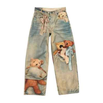 ACNE STUDIOS 泰迪熊印花牛仔裤上新<br />&nbsp;&nbsp;&nbsp;&nbsp;&nbsp;&nbsp;&nbsp;蹲补货